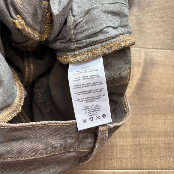 Redone Women's 70s Ultra High-Rise Stove Pipe Jeans size 24 Washed Chocolate NWT - Picture 5 of 6